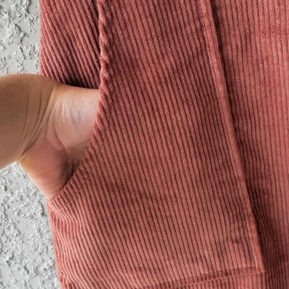 Chic Strapless Corduroy Dress in Rust - Picture 5 of 8